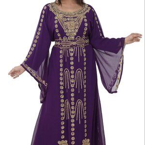 Maxim Creation Kaftan Embroidered Pull Over Sz Free Size